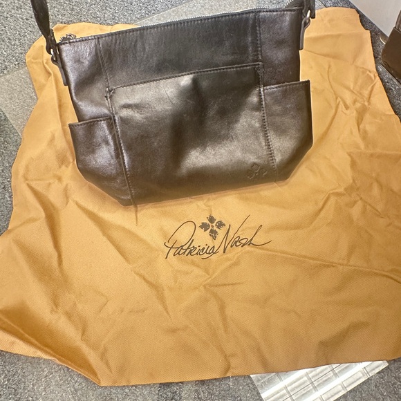 Patricia Nash Black 100% Leather Satchel Crossbody Bag. - Picture 6 of 12